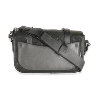 Dark Grey Iridescent Calfskin Back To School Messenger Flap Bag