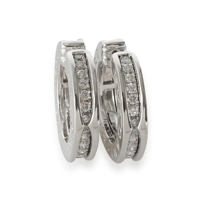 Bvlgari B.zero1 Hoop Earring With Diamonds in 18K White Gold, 3/4 Ctw.