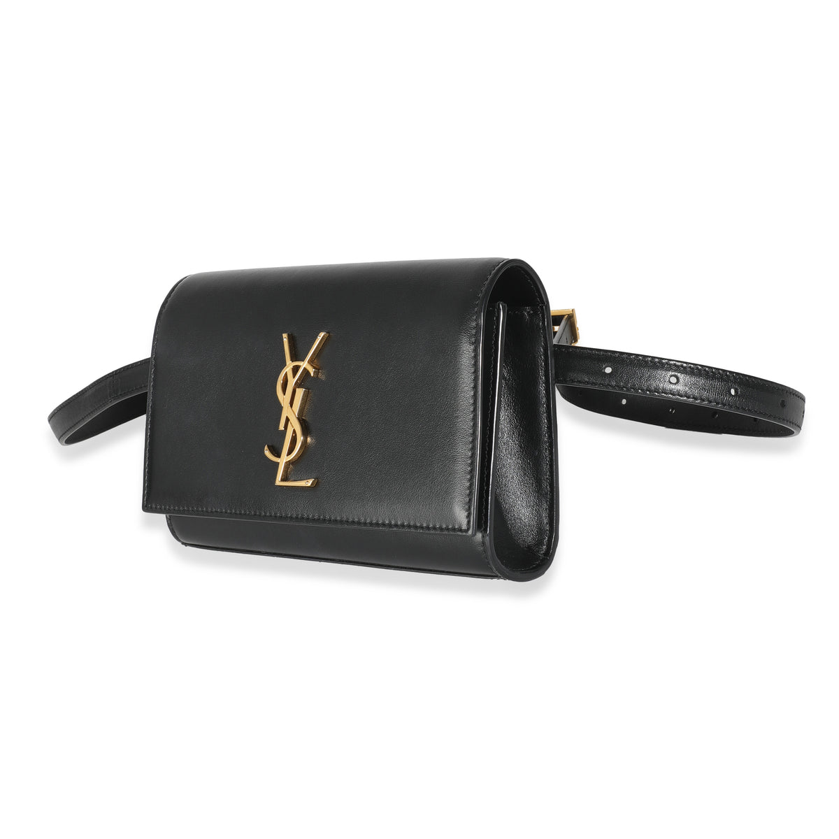 Black Smooth Calfskin Kate Belt Bag