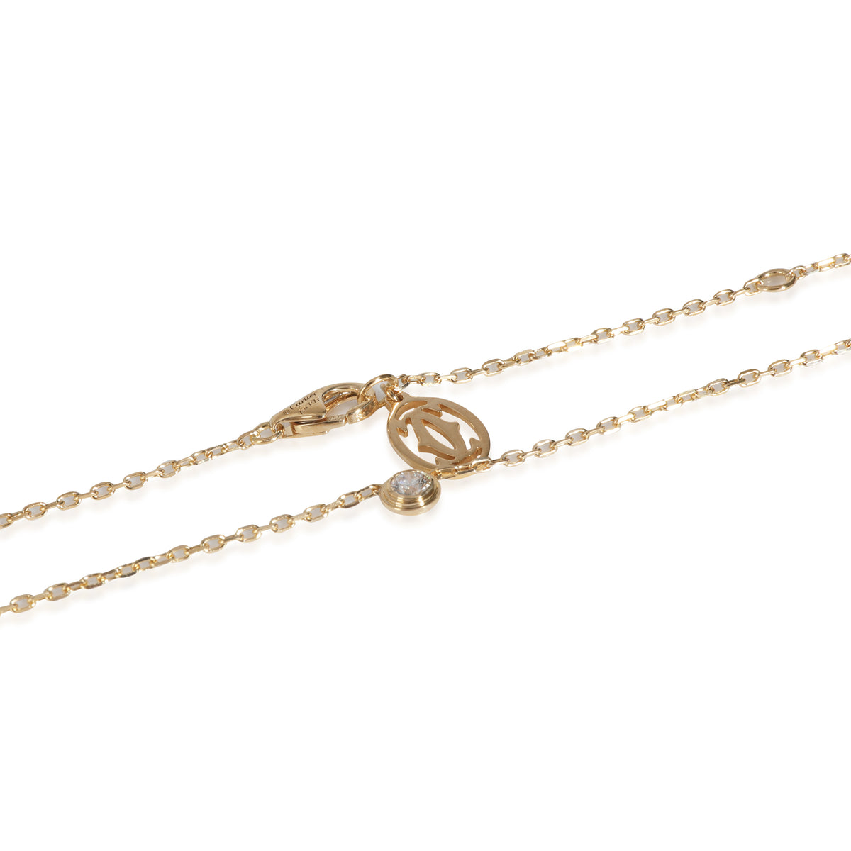 Damour Diamond Necklace, Small Model (Yellow Gold)