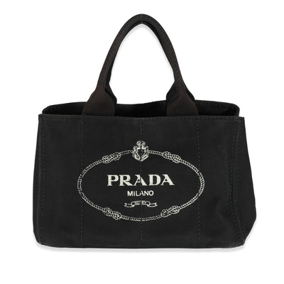 Black Canvas Logo Medium Canapa Tote