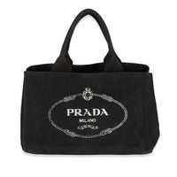 Black Canvas Logo Medium Canapa Tote