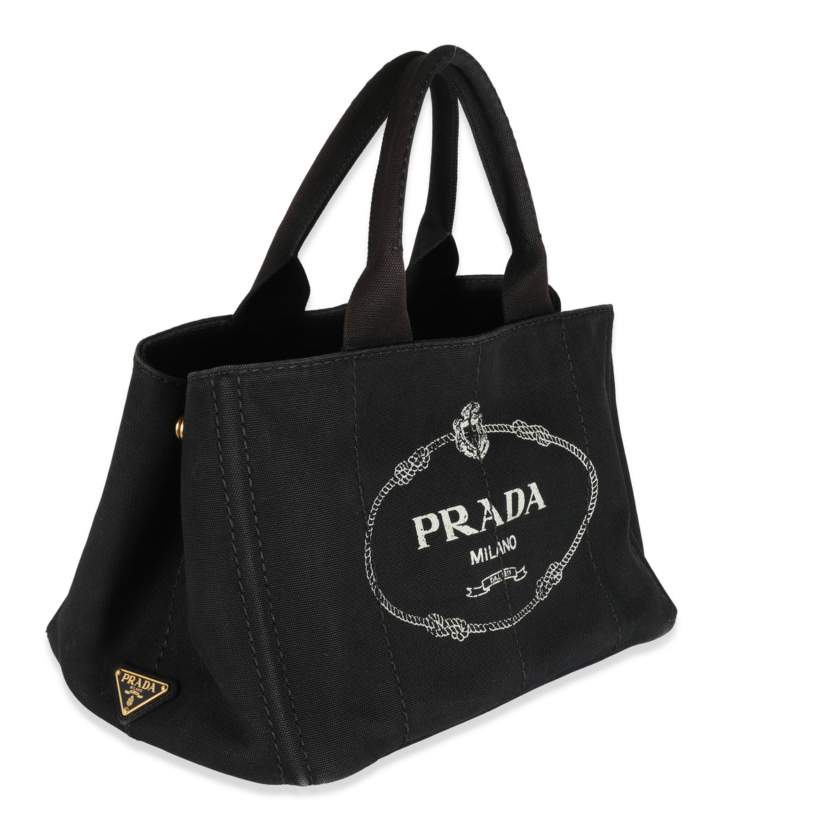 Black Canvas Logo Medium Canapa Tote