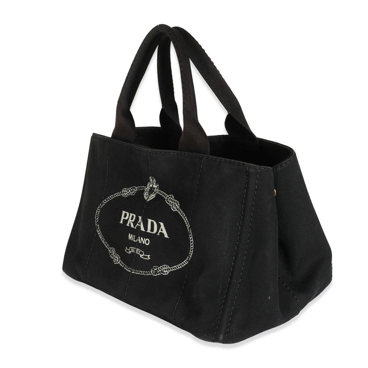 Black Canvas Logo Medium Canapa Tote