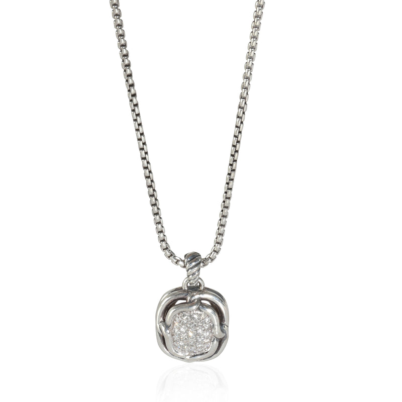 Labyrinth Diamond Pendant in Sterling Silver 0.3 CTW