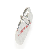 I Love You Charm in Sterling Silver