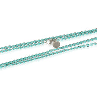 Sparkle Chain With Blue Enamel in Sterling Silver, 30 Inches