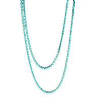 Sparkle Chain With Blue Enamel in Sterling Silver, 30 Inches