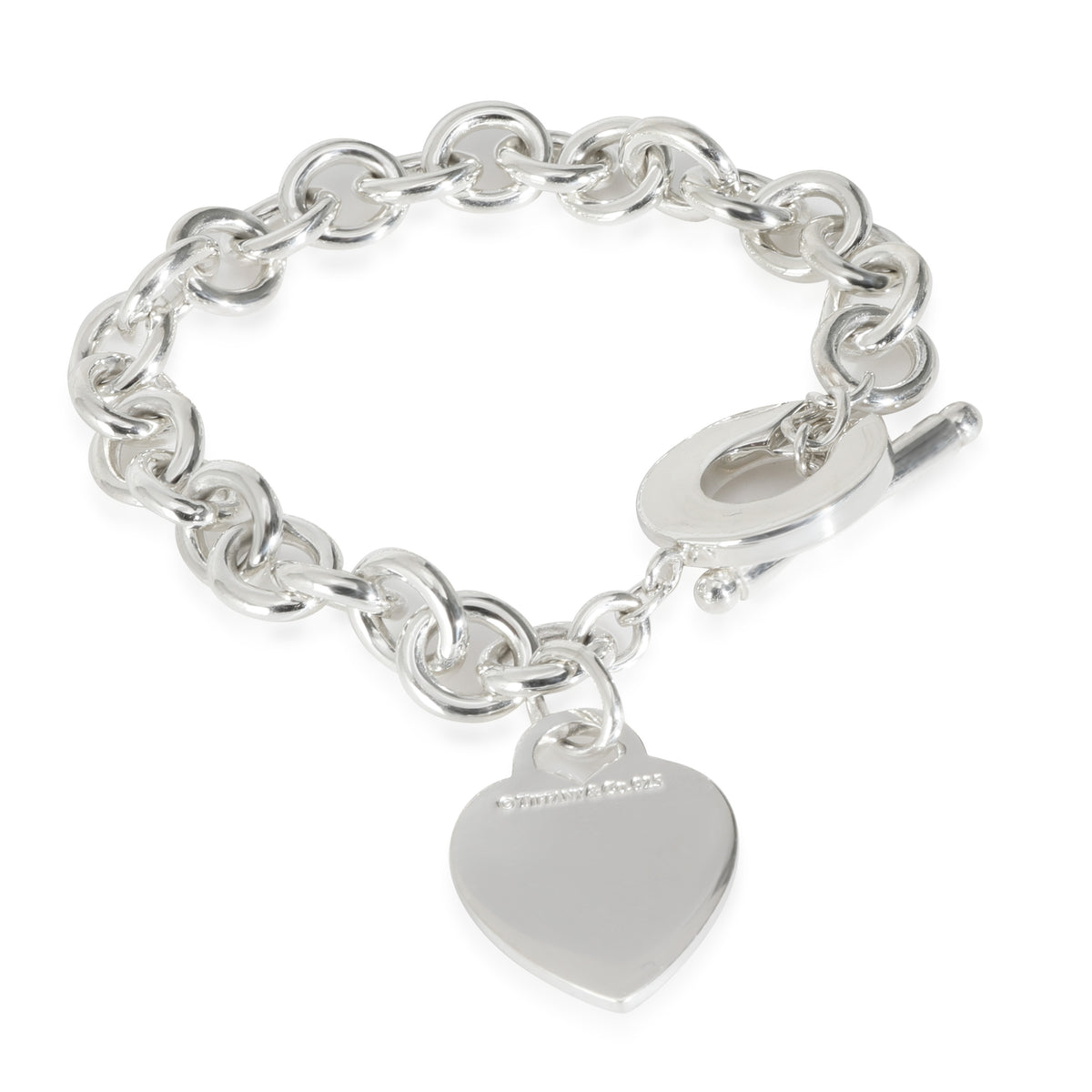 Heart Tag Bracelet in  Sterling Silver