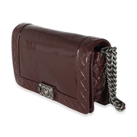 Burgundy Patent New Medium Boy Reverso Bag