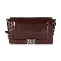 Burgundy Patent New Medium Boy Reverso Bag