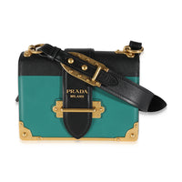 Black Saffiano Green City Calf Cahier Bag