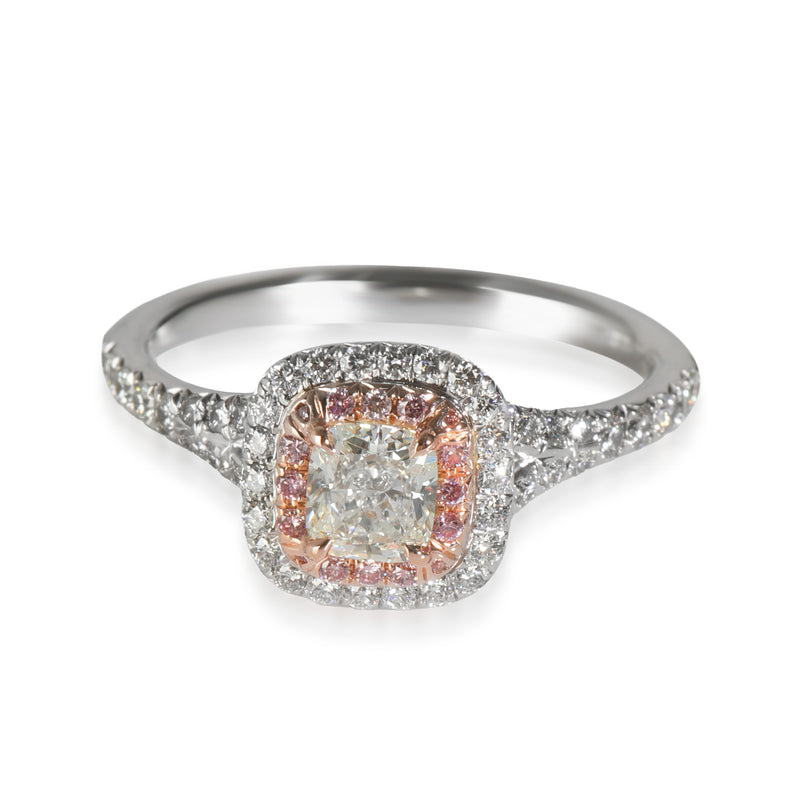 Soleste Diamond Engagement Ring in 18k Pink Gold/Platinum