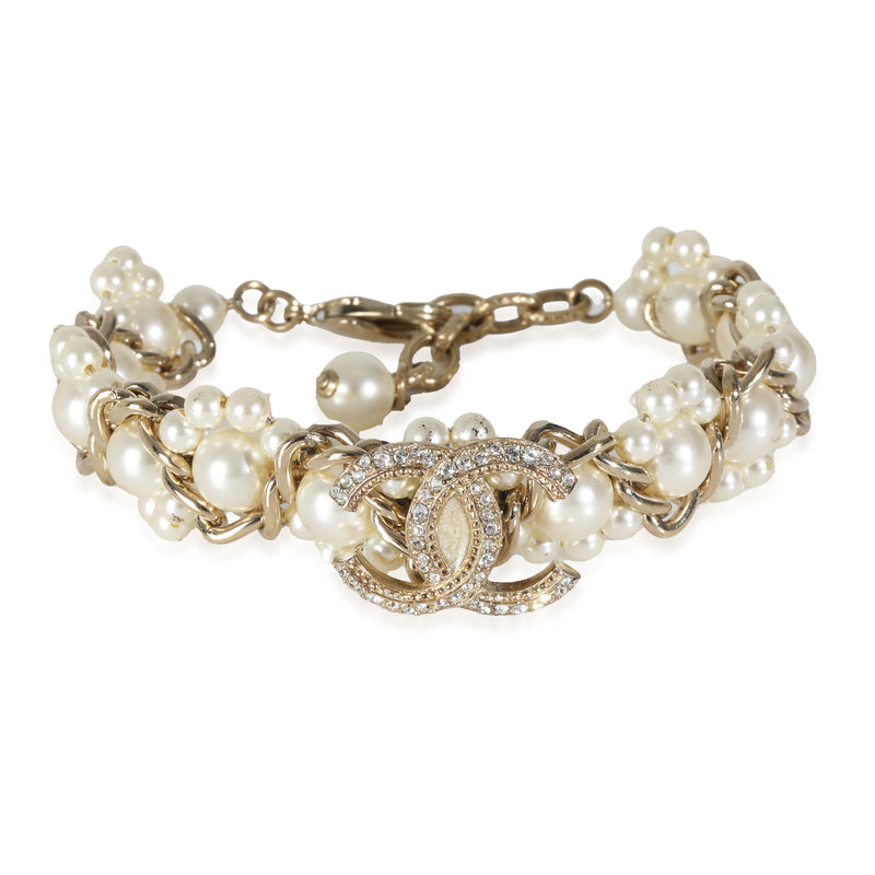 2017 Pearl Woven Bracelet in  Gold Plated