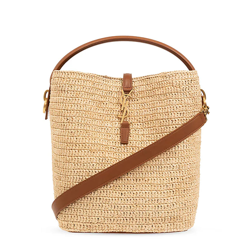 Naturel Brick Raffia Le 37 Bucket Bag