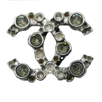 2012 Silver Tone Strass CC Brooch