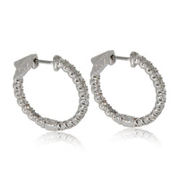 Diamond In and Out Hoop Earrings in 14K White Gold (2.0.0 CTW G-H/SI)