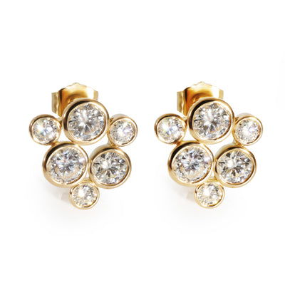 Diamond Bubble Earring in  18K Yellow Gold 2 CTW