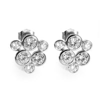 Diamond Bubble Earrings in 18K White Gold 1 CTW