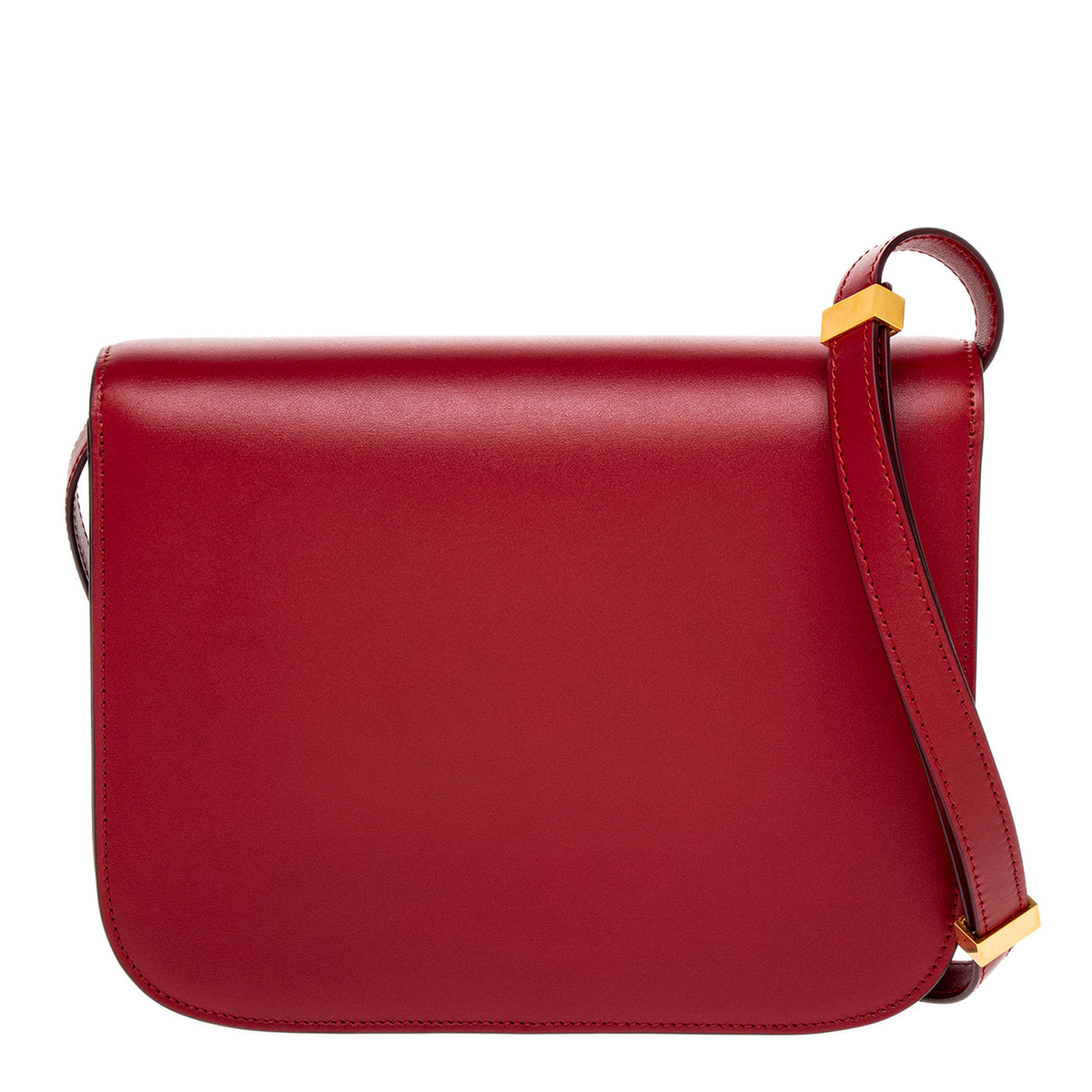 Red Smooth Calfskin Medium Classic Box Bag