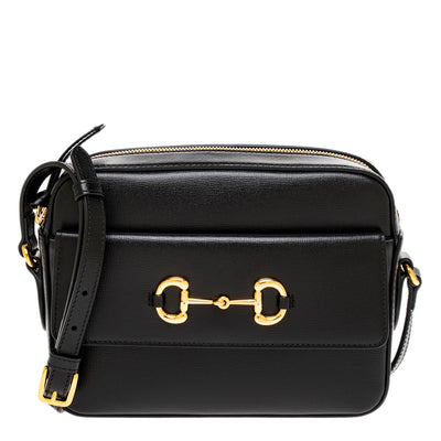 Black Leather Small Horsebit 1955 Crossbody