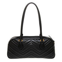 Black Matelasse Calfskin GG Marmont Medium Top Handle