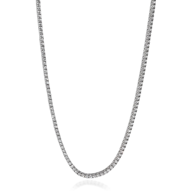 Diamond Tennis Necklace in 14K White Gold (4 1/3 CTW)