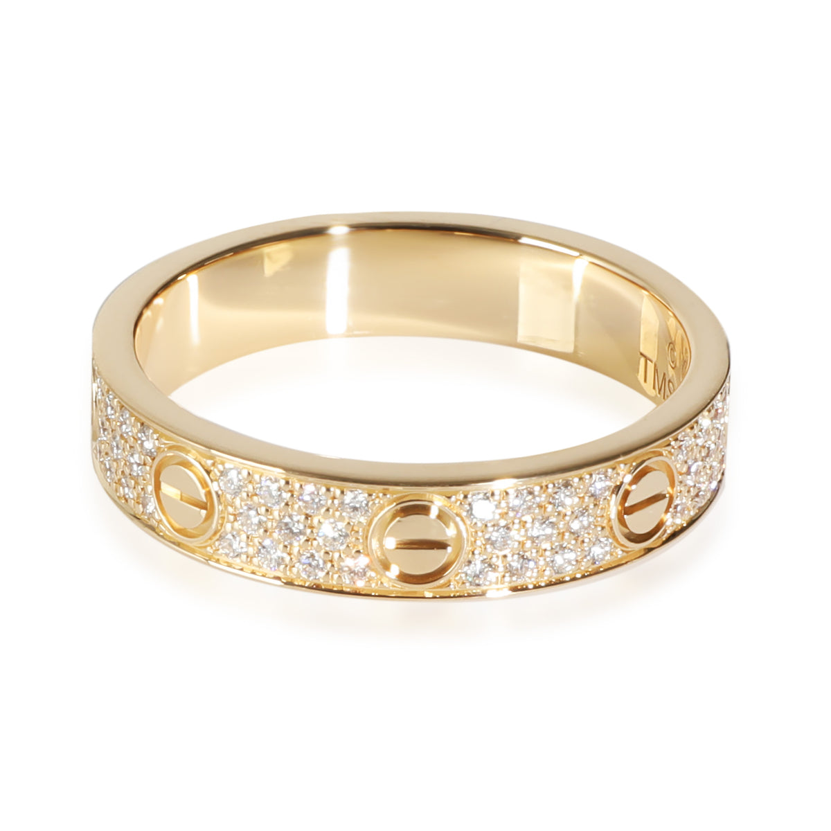 Love Ring, Small Model, Paved (Yellow Gold)