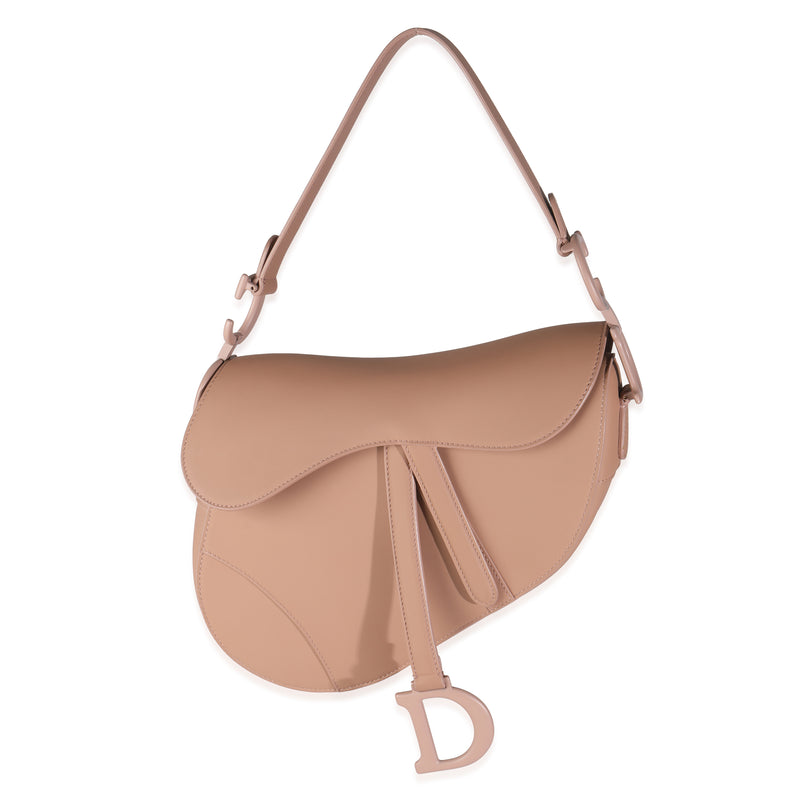 Blush Ultra Matte Calfskin Medium Saddle Bag