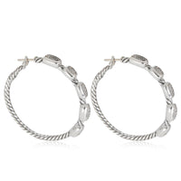 David Yurman Confetti Diamond Hoop Earring in  Sterling Silver 0.33 CTW