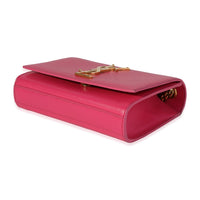 Hot Pink Grain De Poudre Small Kate Chain Bag