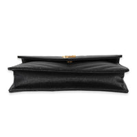 Saint Laurent Black Grain De Poudre Envelope Chain Wallet