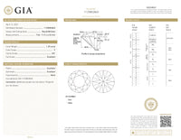 GIA Certified 1.35 Ct Round cut F VS1 Loose Diamond