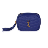 Saint Laurent Bleu Saphir Grain De Poudre Matelassé Lou Baby Bag