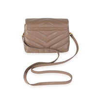 Saint Laurent Taupe Matelassé Leather Loulou Toy Bag