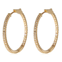 Diamond Inside Out Hoop Earring in 18k Yellow Gold (1.03 CTW)