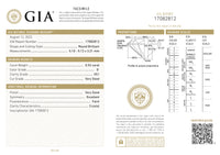 GIA Certified 0.52 Ct Round cut D VS1 Loose Diamond