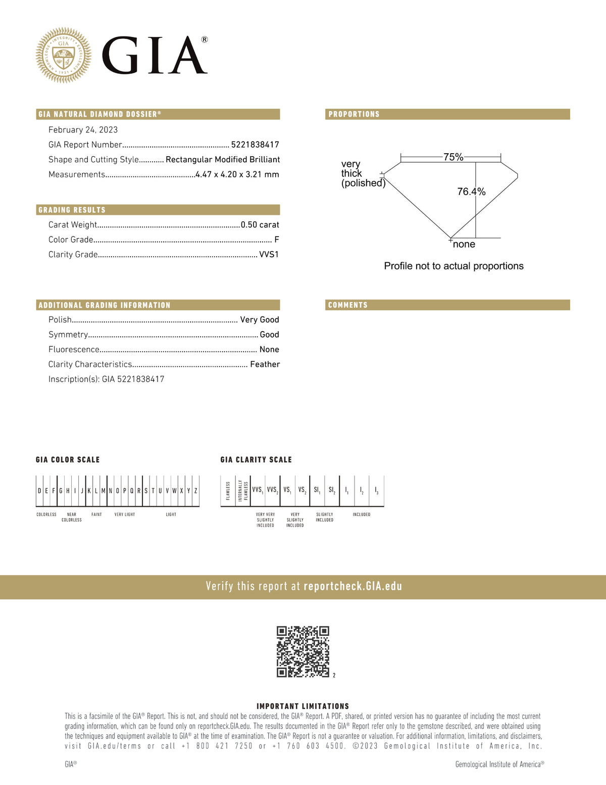 GIA Certified 0.50 Ct Princess cut F VVS1 Loose Diamond