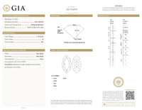 GIA Certified 1.18 Ct Marquise cut H SI2 Loose Diamond