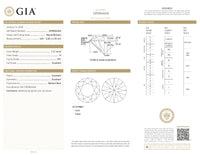 GIA Certified 1.21 Ct Round cut H VS1 Loose Diamond