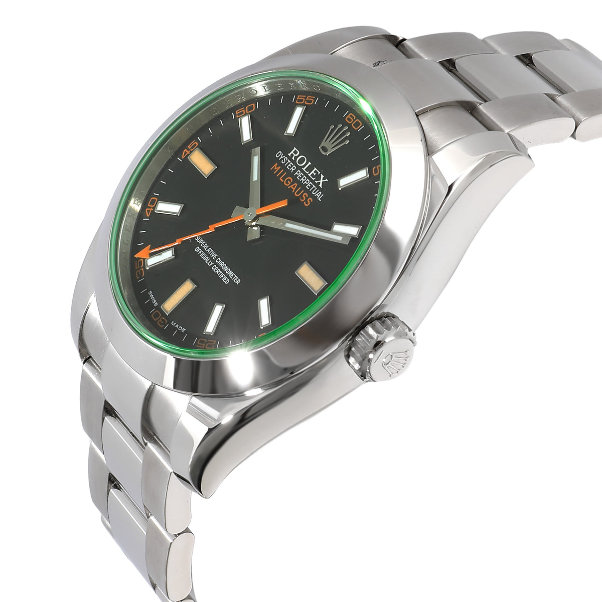 Rolex Milgauss 116400GV Mens Watch in  Stainless Steel