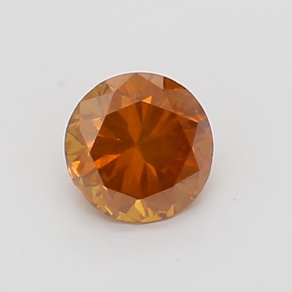 GIA Certified 0.21 Ct Round cut Fancy Deep Yellowish Orange Loose Diamond